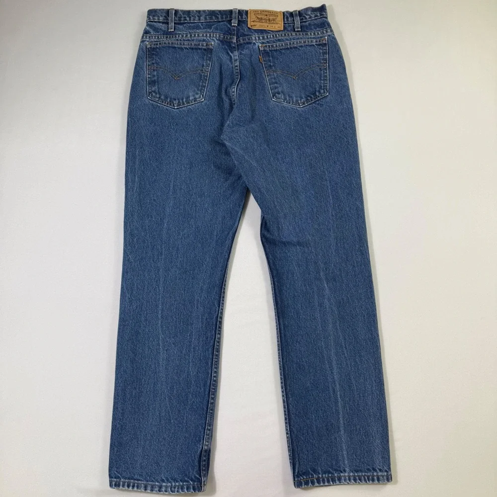 Vintage 90s Levi's 505 Jeans Mens 34x30 Blue Orange Tab Made in USA Med Wash